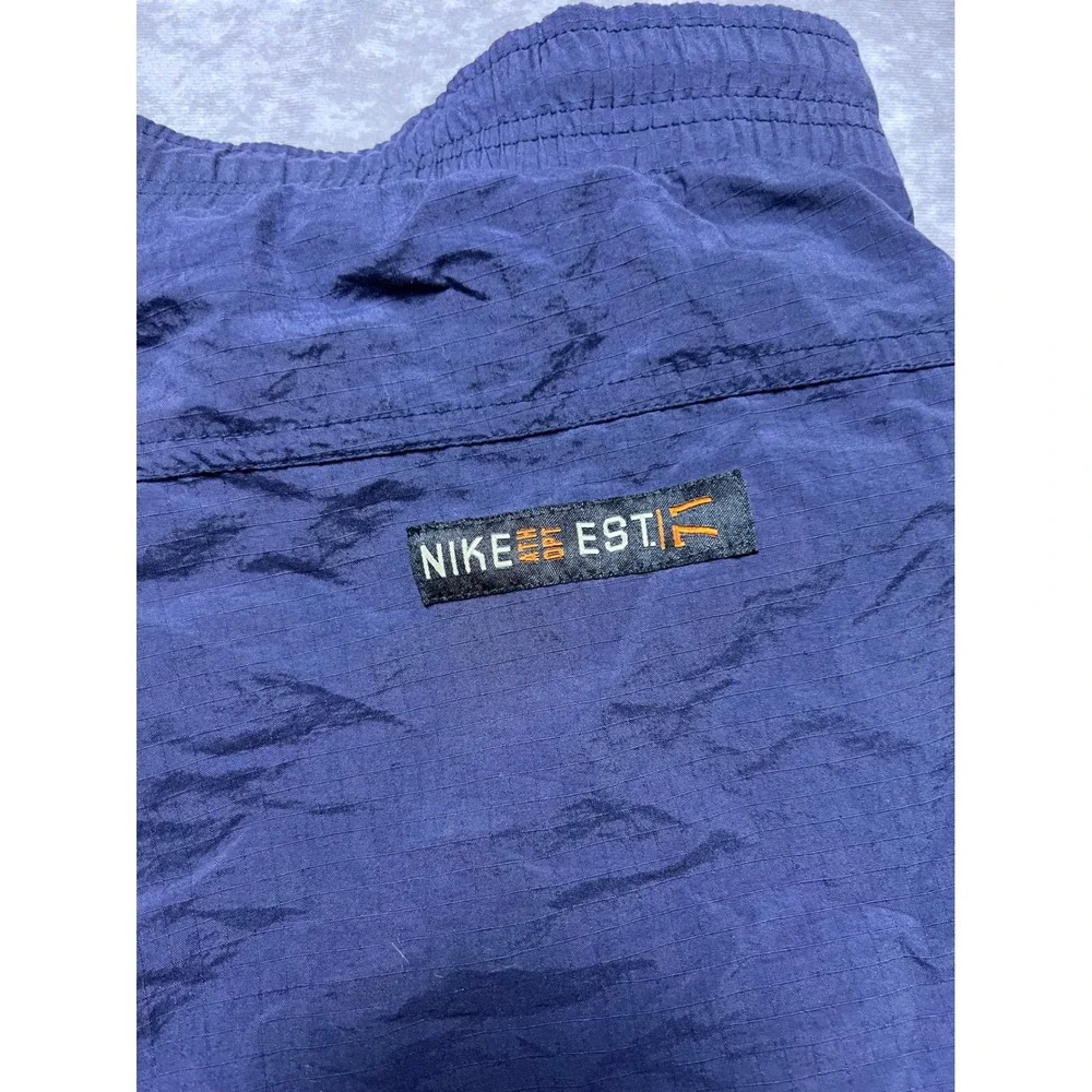 Nike Athletic Shorts Mens Large Navy Blue Ripstop Cargo Pockets 0955